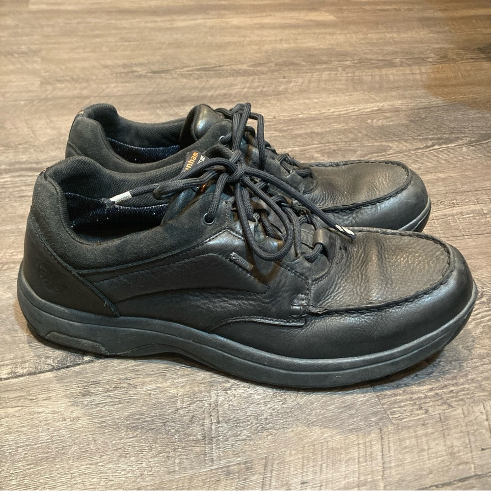 Dunham men's size 14 Black Slip Resistant Waterproof Leather Work Shoe Lace Up